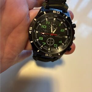 Tactical Black and Green Men's Watch